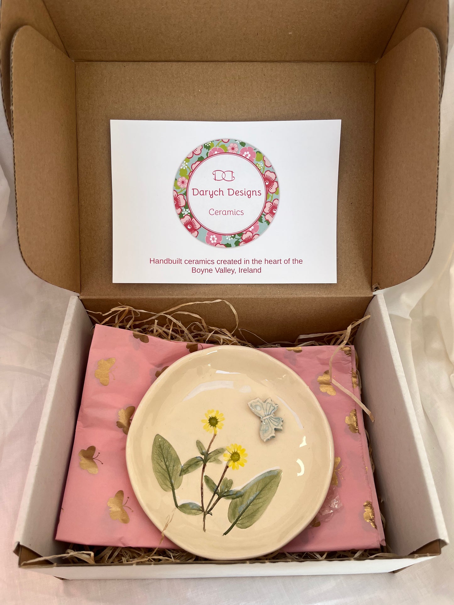 Pressed flower trinket / jewellery dish