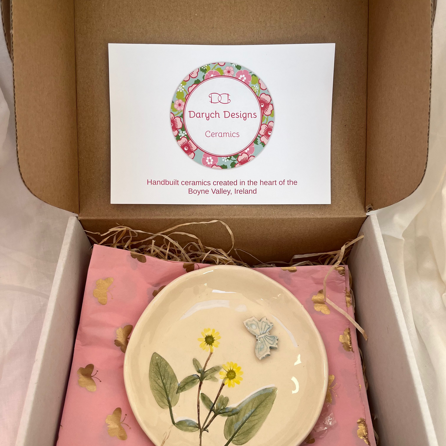 Pressed flower trinket / jewellery dish