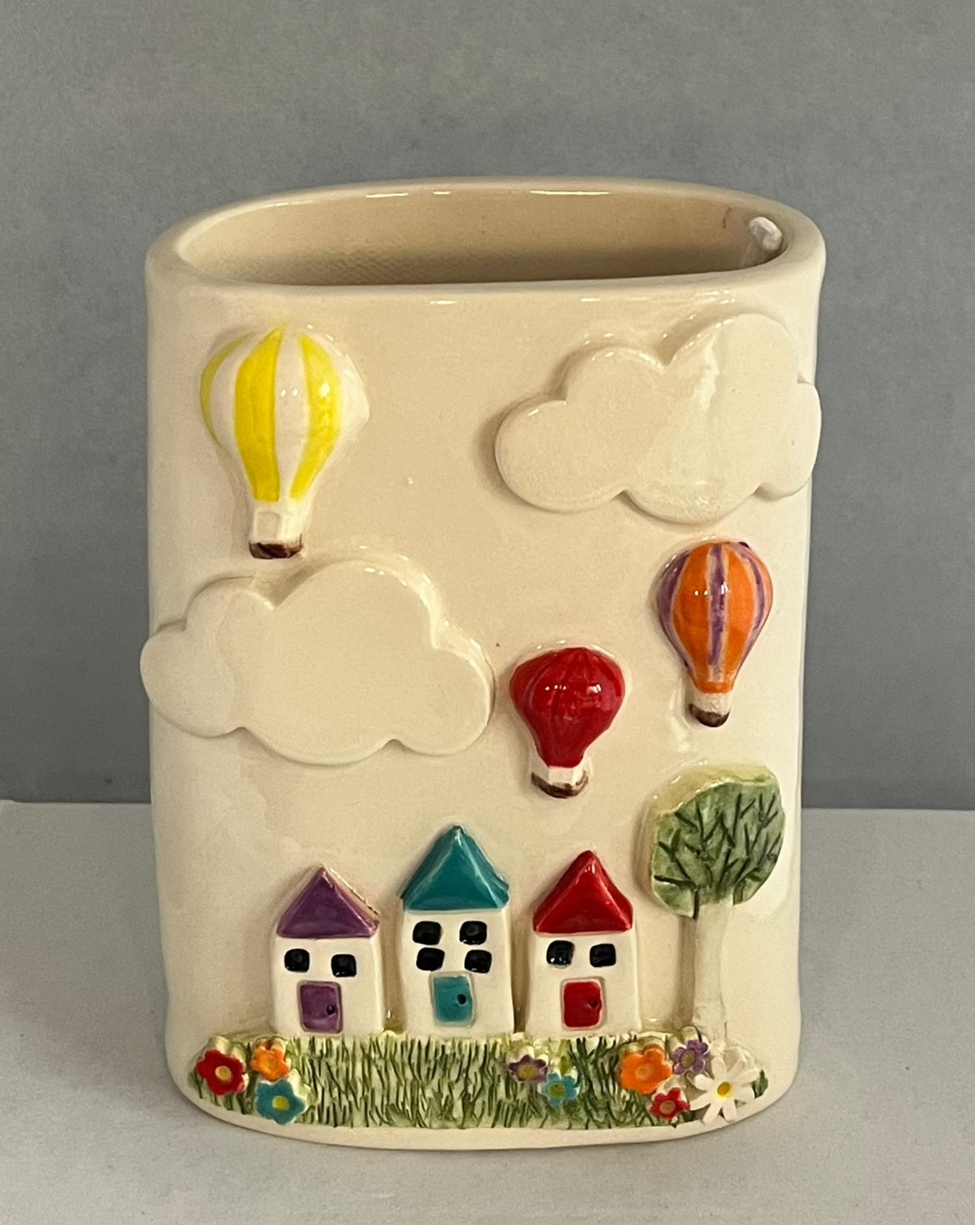 Little Houses Ceramic Vase