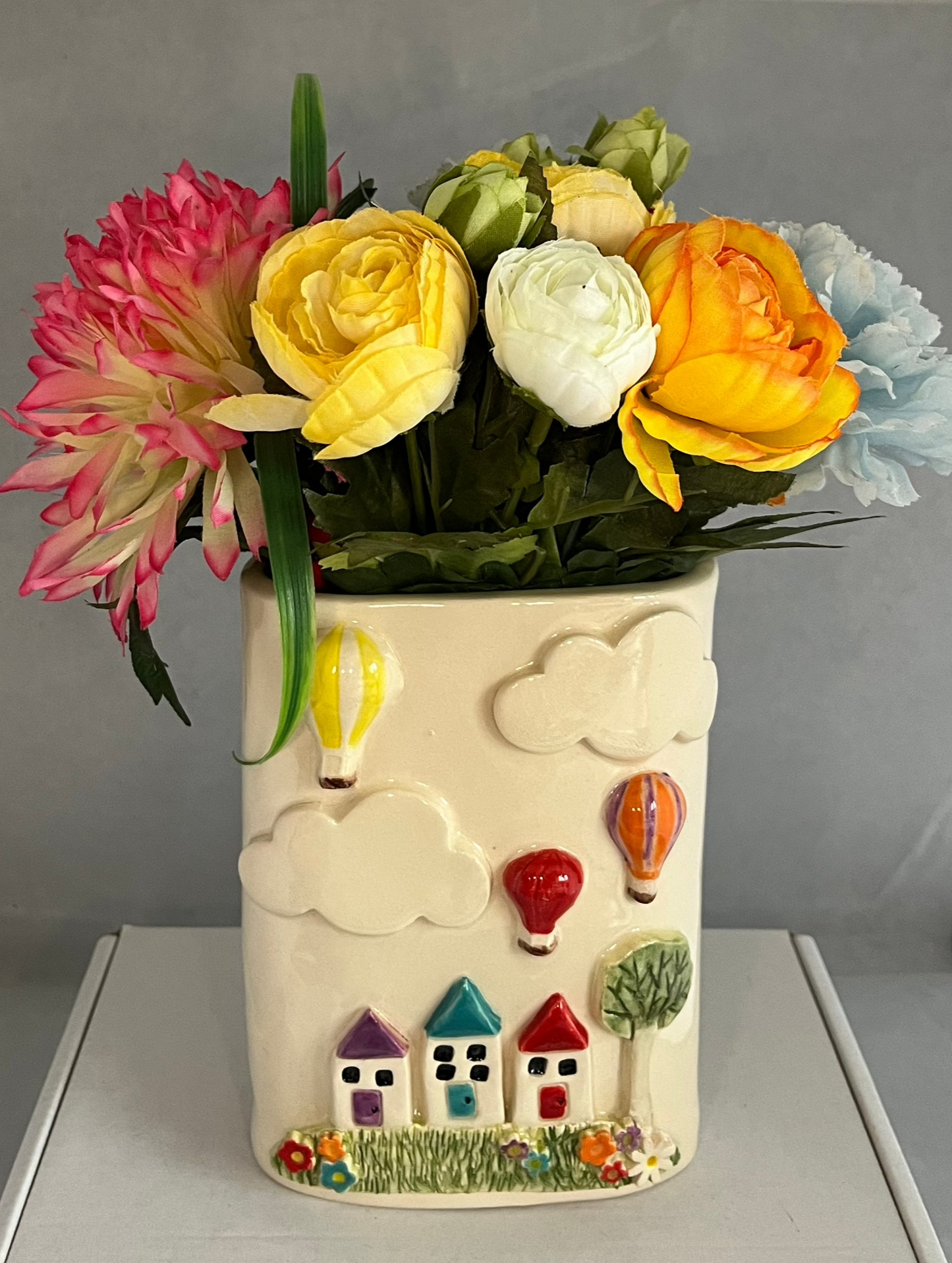 Little Houses Ceramic Vase